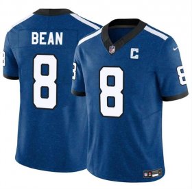 Cheap Men\'s Indianapolis Colts #8 Jason Bean Blue 2024 F.U.S.E. Throwback Vapor Limited Stitched Football Jersey