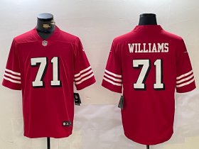 Men\'s San Francisco 49ers #71 Trent Williams Red Vapor Untouchable Limited Stitched Football Jerseys