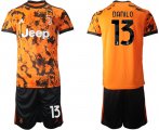 Wholesale Cheap Men 2020-2021 club Juventus Second away 13 orange Soccer Jerseys