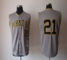 Wholesale Cheap Mitchell And Ness 1962 Pirates #21 Roberto Clemente Grey Stitched MLB Jersey