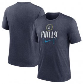 Cheap Men\'s Philadelphia Phillies Navy 2024 City Connect Tri-Blend T-Shirt