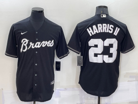 Wholesale Men\'s Atlanta Braves #23 Michael Harris II Black Turn Back The Clock Stitched Cool Base Jersey