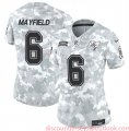 Cheap Women's Tampa Bay Buccaneers #6 Baker Mayfield 2024 F.U.S.E Arctic Camo Salute To Service Limited Stitched Football Jersey(Run Small)