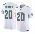 Cheap Men's Miami Dolphins #20 Jordyn Brooks White 2024 F.U.S.E Vapor Limited Football Stitched Jersey