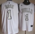 Wholesale Cheap Chicago Bulls #1 Derrick Rose Revolution 30 Swingman White Big Color Jersey