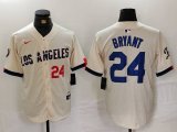 Cheap Men's Los Angeles Dodgers #24 Kobe Bryant Number Cream 2024 City Connect Limited Stitched Jersey