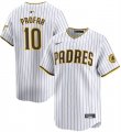 Cheap Men's San Diego Padres #10 Jurickson Profar White 2024 Home Limited Baseball Stitched Jersey