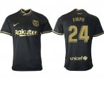 Wholesale Cheap Men 2020-2021 club Barcelona away aaa version 24 black Soccer Jerseys