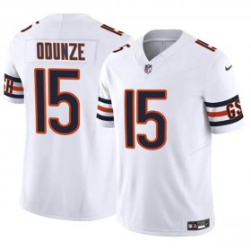 Cheap Men\'s Chicago Bears #15 Rome Odunze White 2024 Draft F.U.S.E. Vapor Football Stitched Jersey