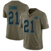 Wholesale Cheap Nike Panthers #21 Jeremy Chinn Olive Youth Stitched NFL Limited 2017 Salute To Service Jersey