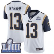 Wholesale Cheap Nike Rams #13 Kurt Warner White Super Bowl LIII Bound Men's Stitched NFL Vapor Untouchable Limited Jersey