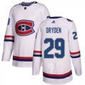 Wholesale Cheap Adidas Canadiens #29 Ken Dryden White Authentic 2017 100 Classic Stitched NHL Jersey