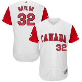 Wholesale Cheap Team Canada #32 Josh Naylor White 2017 World MLB Classic Authentic Stitched MLB Jersey