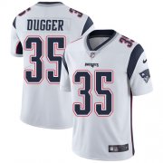 Wholesale Cheap Nike Patriots #35 Kyle Dugger White Men's Stitched NFL Vapor Untouchable Limited Jersey