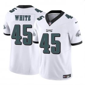 Cheap Men\'s Philadelphia Eagles #45 Devin White White 2023 F.U.S.E Vapor Untouchable Limited Football Stitched Jersey