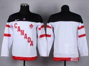 Wholesale Cheap Team Canada Blank White 100th Anniversary Stitched Youth NHL Jersey