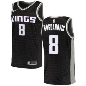 Wholesale Cheap Women\'s Sacramento Kings #8 Bogdan Bogdanovic Black Basketball Swingman Statement Edition Jersey