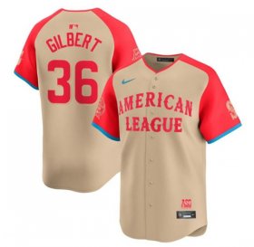 Men\'s National League #36 Logan Gilbert Cream 2024 All-Star Limited Stitched Baseball Jersey