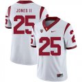 Wholesale Cheap USC Trojans 25 Ronald Jones II White College Football Jersey