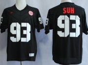 Wholesale Cheap Nebraska Cornhuskers #93 Ndamukong Suh 2013 Black Jersey