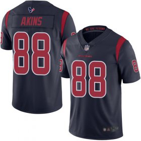 Wholesale Cheap Nike Texans #88 Jordan Akins Navy Blue Men\'s Stitched NFL Limited Rush Jersey