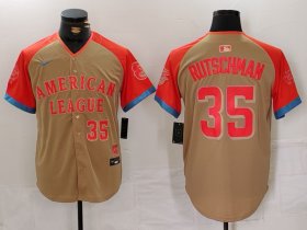 Men\'s Baltimore Orioles #35 Adley Rutschman Number Cream 2024 All Star Limited Stitched Jersey