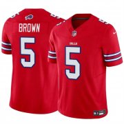 Cheap Men's Buffalo Bills #5 Anthony Brown Red 2024 F.U.S.E. Vapor Untouchable Limited Football Stitched Jersey