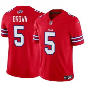 Cheap Men\'s Buffalo Bills #5 Anthony Brown Red 2024 F.U.S.E. Vapor Untouchable Limited Football Stitched Jersey