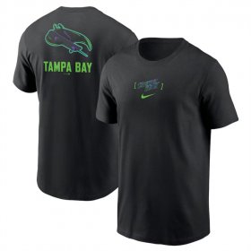 Cheap Men\'s Tampa Bay Rays Black 2024 City Connect Graphic T-Shirt