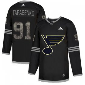 Wholesale Cheap Adidas Blues #91 Vladimir Tarasenko Black Authentic Classic Stitched NHL Jersey