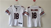 Cheap Women's Chicago Bears #18 Caleb Williams White 2024 Draft F.U.S.E. Vapor Football Stitched Jersey(Run Small)