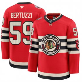 Cheap Men\'s Chicago Blackhawks #59 Tyler Bertuzzi Red 2024-25 Winter Classic Stitched Hockey Jersey