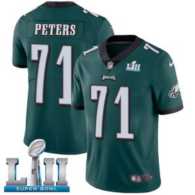 Wholesale Cheap Nike Eagles #71 Jason Peters Midnight Green Team Color Super Bowl LII Men\'s Stitched NFL Vapor Untouchable Limited Jersey