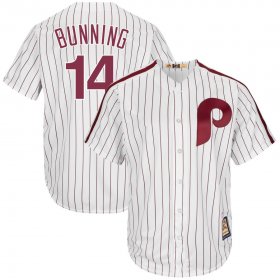 Wholesale Cheap Philadelphia Phillies #14 Jim Bunning Majestic Cooperstown Collection Cool Base Player Jersey White