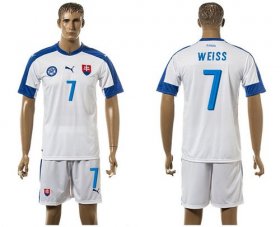 Wholesale Cheap Slovakia #7 Weiss Home Soccer Country Jersey