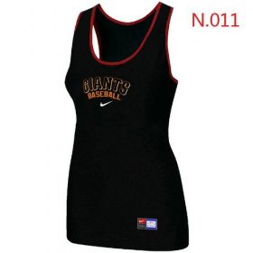 Wholesale Cheap Women\'s Nike San Francisco Giants Tri-Blend Racerback Stretch Tank Top Black