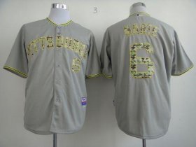 Wholesale Cheap Pirates #6 Starling Marte Grey USMC Cool Base Stitched MLB Jersey