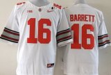 Wholesale Cheap Ohio State Buckeyes #16 J.T. Barrett 2015 Playoff Rose Bowl Special Event Diamond Quest White 2015 BCS Patch Jersey