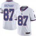 Wholesale Cheap Nike Giants #87 Sterling Shepard White Men's Stitched NFL Limited Rush Jersey