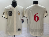 Wholesale Cheap Men's Texas Rangers #6 Josh Jung Cream 2023 City Connect Flex Base Stitched Baseball Jersey