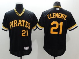 Wholesale Cheap Pirates #21 Roberto Clemente Black Flexbase Authentic Collection Cooperstown Stitched MLB Jersey