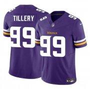 Cheap Men's Minnesota Vikings #99 Jerry Tillery Purple 2023 F.U.S.E. Vapor Untouchable Limited Football Stitched Jersey