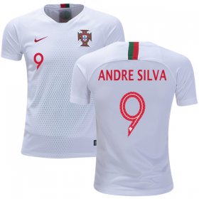 Wholesale Cheap Portugal #9 Andre Silva Away Kid Soccer Country Jersey