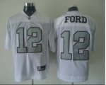 Wholesale Cheap Raiders #12 Jacoby Ford White Silver Grey No.Stitched NFL Jersey