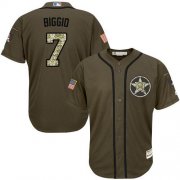 Wholesale Cheap Astros #7 Craig Biggio Green Salute to Service Stitched Youth MLB Jersey