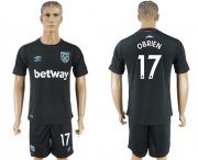 Wholesale Cheap West Ham United #17 Obrien Away Soccer Club Jersey