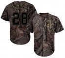 Wholesale Cheap Rockies #28 Nolan Arenado Camo Realtree Collection Cool Base Stitched MLB Jersey