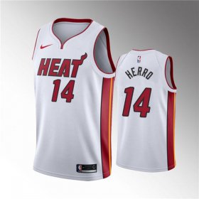 Wholesale Cheap Men\'s Miami Heat #14 Tyler Herro 2019-20 Association Rookie White Jersey