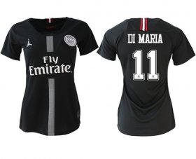 Wholesale Cheap Women\'s Jordan Paris Saint-Germain #11 Di Maria Home Soccer Club Jersey