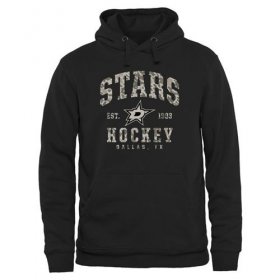 Wholesale Cheap Men\'s Dallas Stars Black Camo Stack Pullover Hoodie